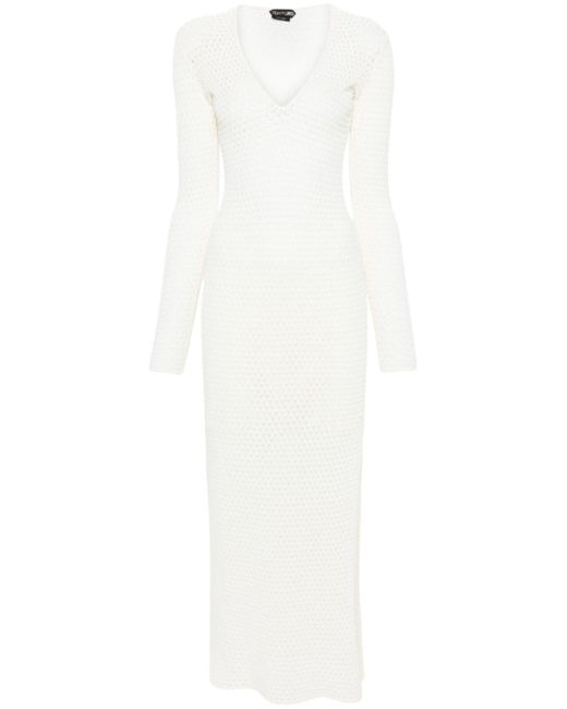 Tom Ford pointelle-knit maxi dress