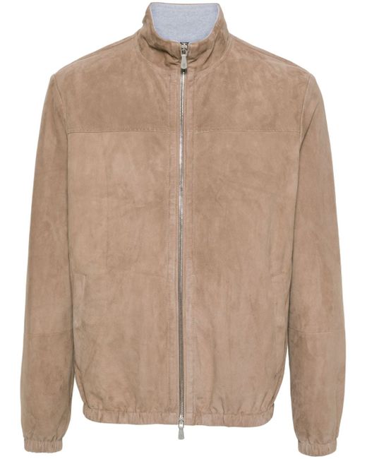 Eleventy zipped-up leather jacket