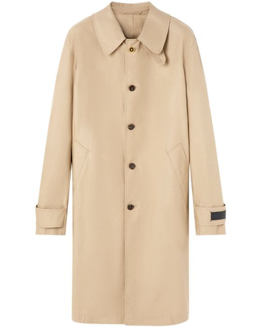 Versace single-breasted cotton coat