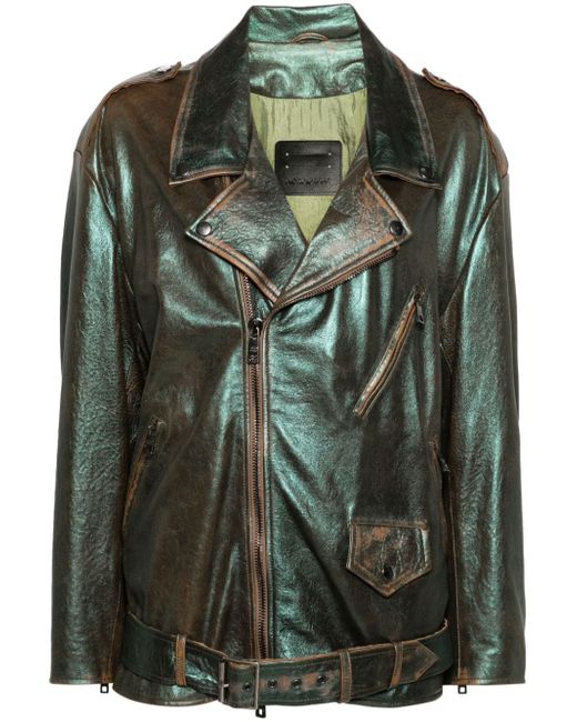 Giorgio Brato metallic leather jacket