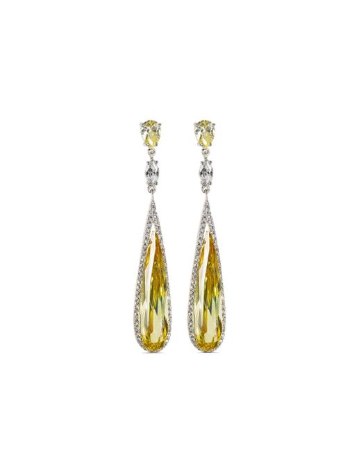 Anabela Chan 18kt white gold Shard citrine and diamond earrings
