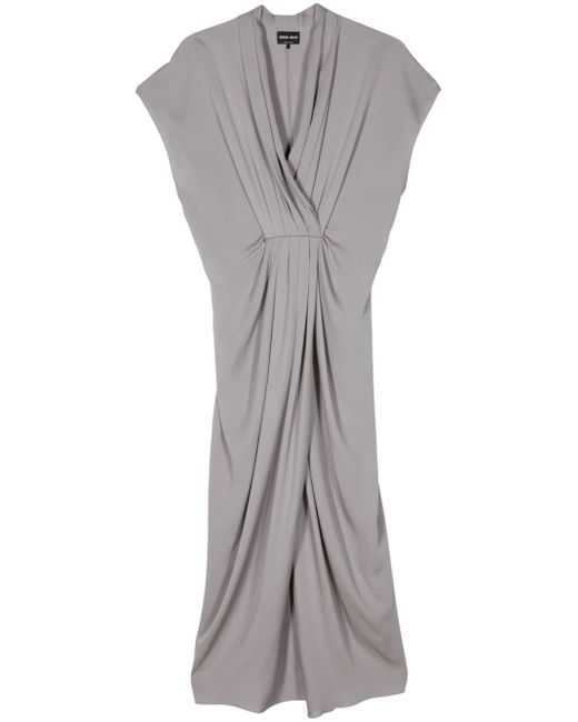 Giorgio Armani pleat-detail dress
