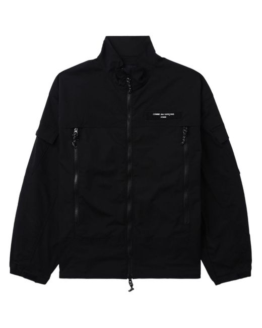 Comme Des Garçons Homme Plus logo-print zip-detail jacket
