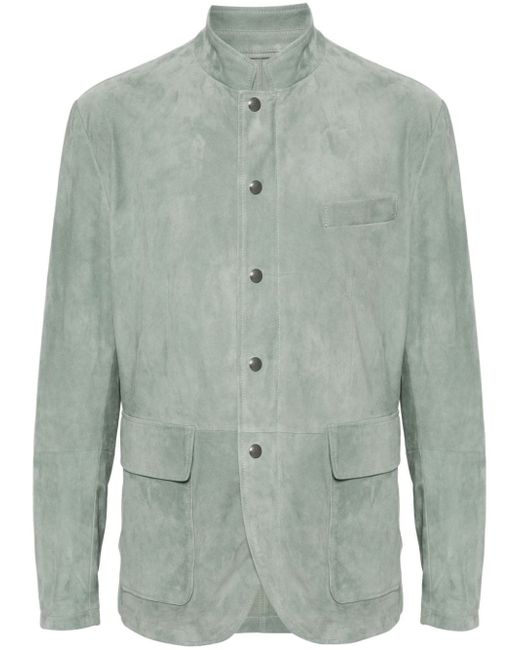 Eleventy buttoned suede jacket