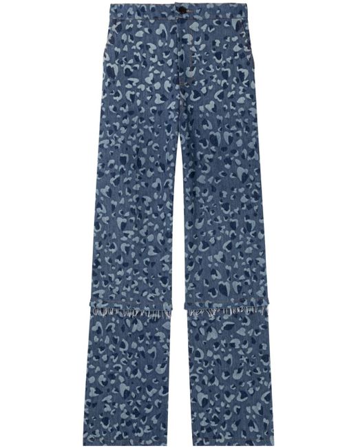 Az Factory Linda leopard-print wide-leg trousers
