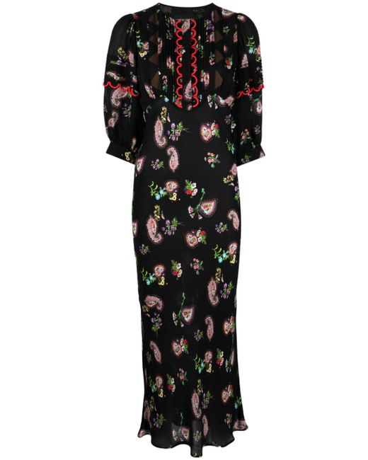 Cynthia Rowley floral-print midi dress