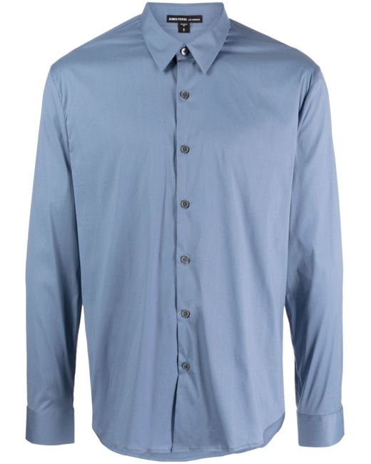 James Perse cotton-blend poplin shirt