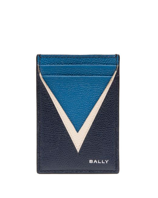 Bally logo-stamp leather cardholder
