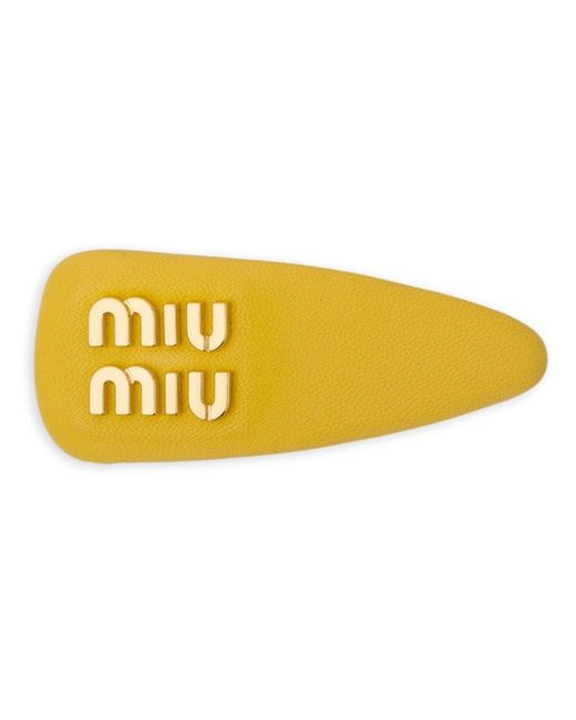 Miu Miu logo-lettering hair clip