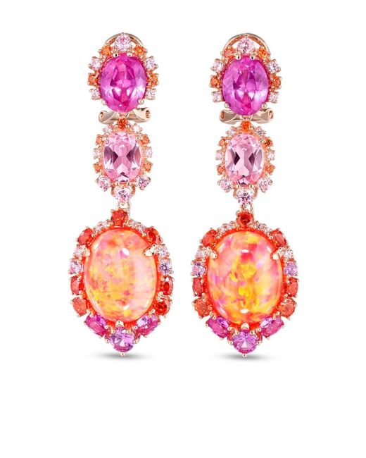 Anabela Chan 18k yellow vermeil Ocean opal and sapphire drop earrings
