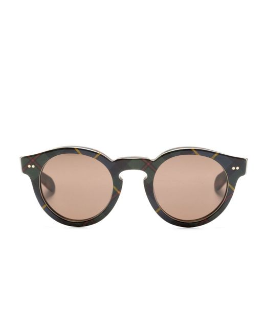 Polo Ralph Lauren round-frame mix-print sunglasses
