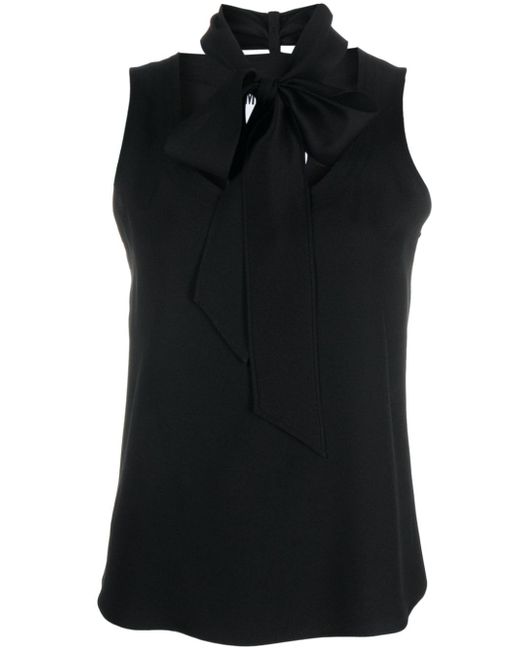 Moschino bow-detail sleeveless blouse