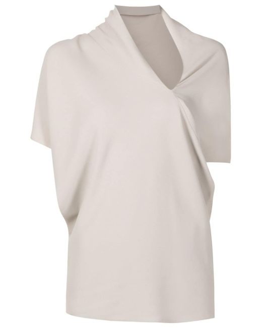 Uma | Raquel Davidowicz asymmetric draped-detail blouse