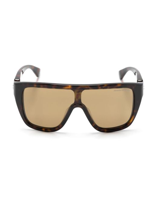 Alexander McQueen skull hinge shield-frame sunglasses