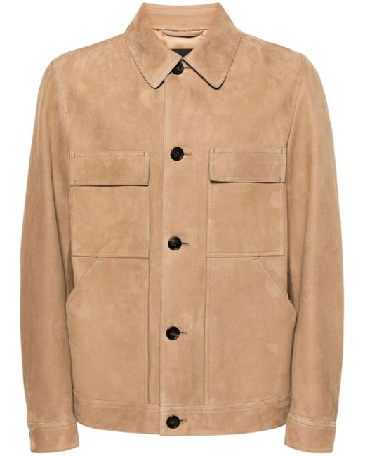 Dunhill microsuede shirt jacket