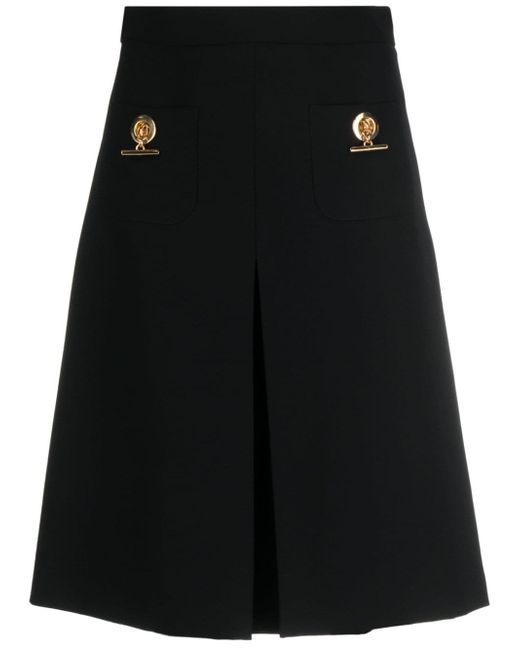 Moschino pleated A-line midi skirt