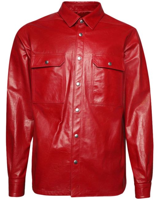 Rick Owens coated denim shirt jacket