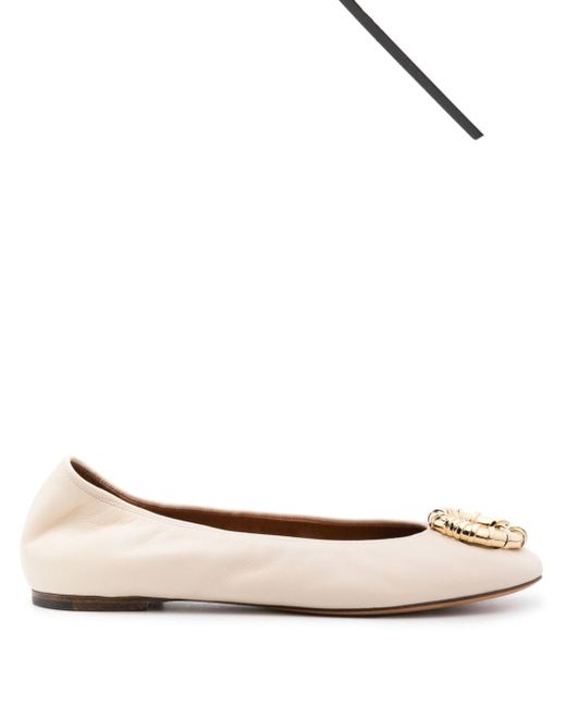 Lanvin Melodie leather ballerina shoes