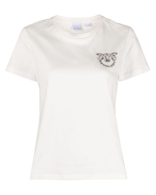 Pinko logo-embellished cotton T-shirt