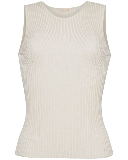 Adam Lippes perforated-embellished ribbed-knit top