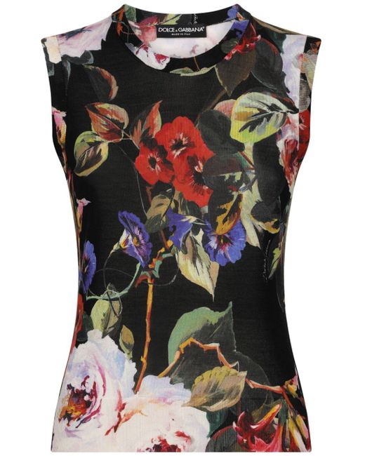 Dolce & Gabbana floral-print tank top