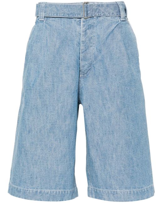 Kenzo pleat-detail denim shorts