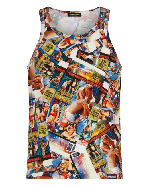 Dsquared2 graphic-print tank top