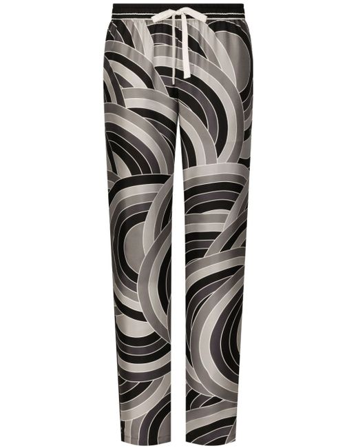 Dolce & Gabbana geometric-print pijama trousers