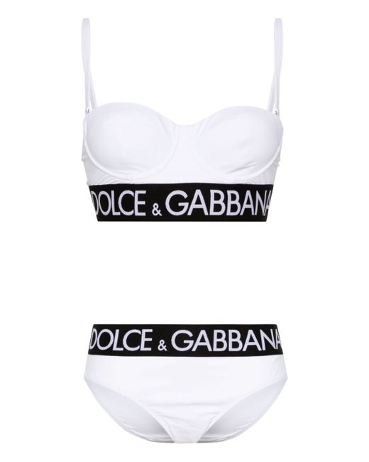 Dolce & Gabbana DG logo-band bikini set