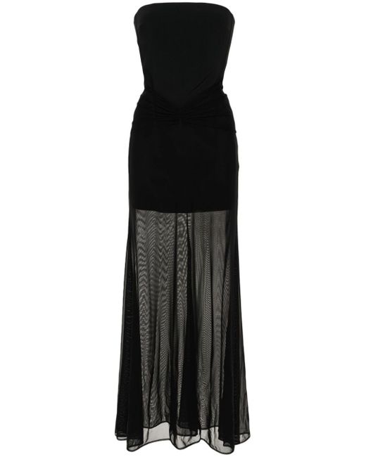 David Koma panelled strapless gown