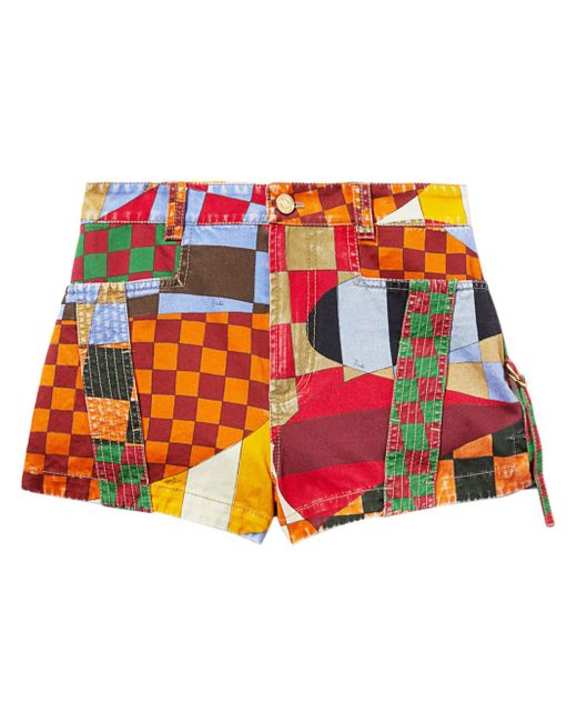 Pucci Giardino-print panelled shorts