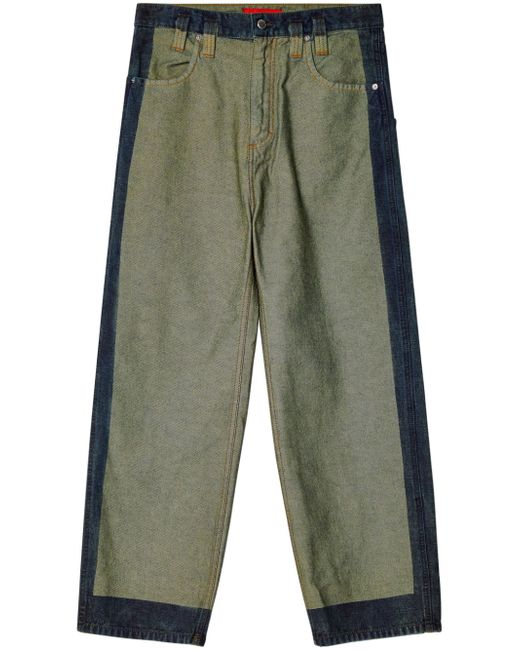 Eckhaus Latta wide-leg two-tone jeans