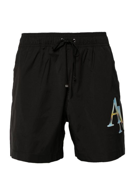 Amiri logo-print swim shorts