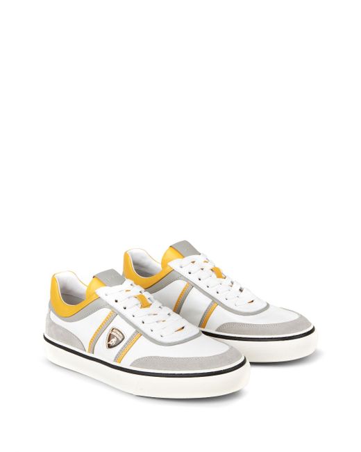 Tod's Automobili Lamborghini panelled lace-up leather sneakers