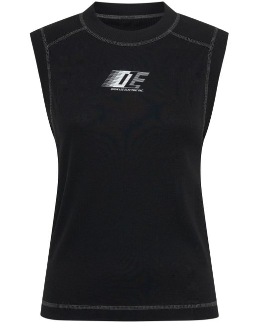 Dion Lee logo-print sleeveless T-shirt