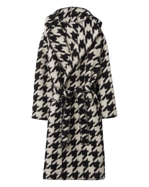 Burberry houndstooth-pattern robe
