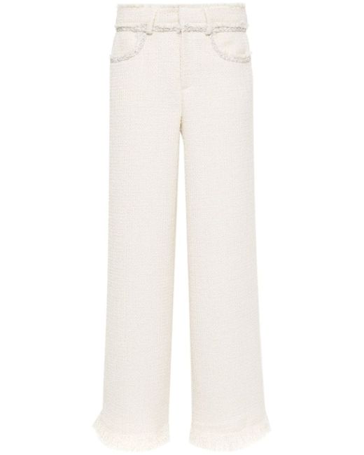 Giuseppe Di Morabito rhinestone-embellished bouclé trousers