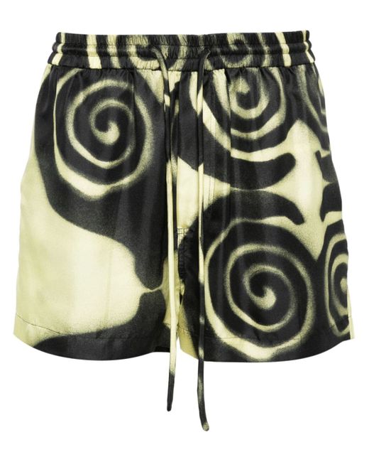 Nanushka Amil spiral-print shorts
