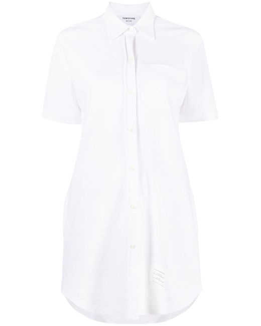 Thom Browne sequin-detail cotton shirt dress