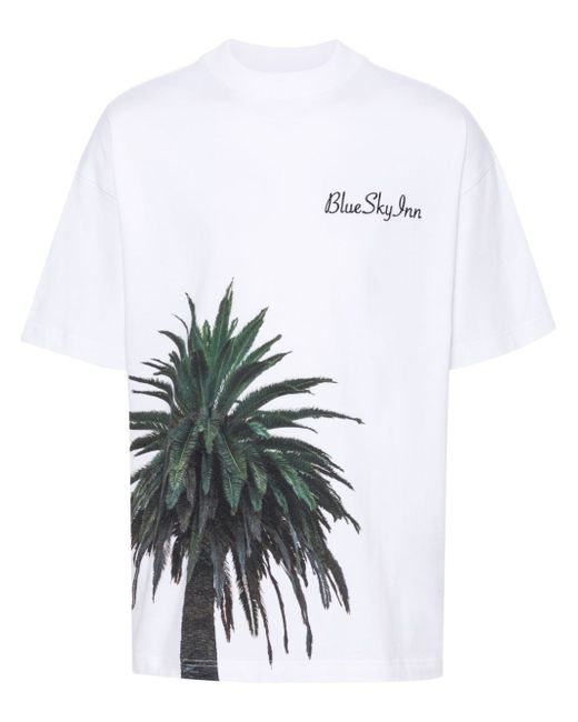 Blue Sky Inn tree-print T-shirt