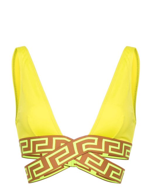 Versace Greca Border triangle-cup bikini top