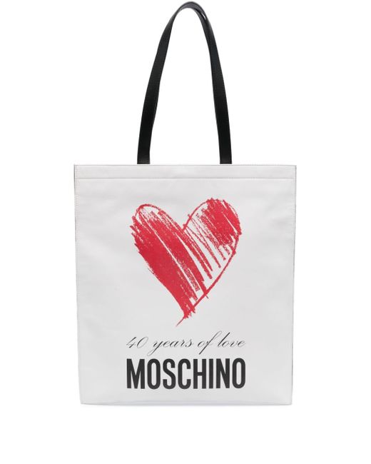 Moschino logo-print shoulder bag
