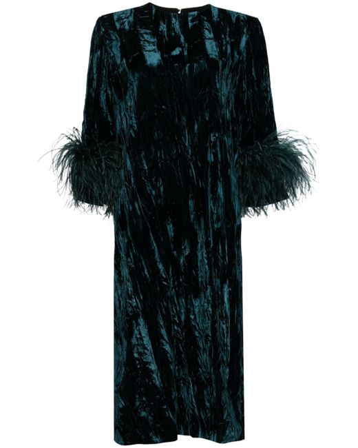 16Arlington Billie feather-trim midi dress