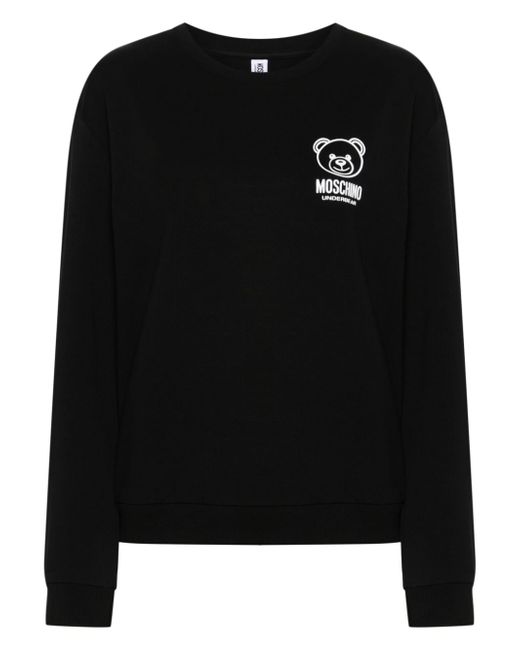 Moschino Teddy Bear-patch cotton sweatshirt