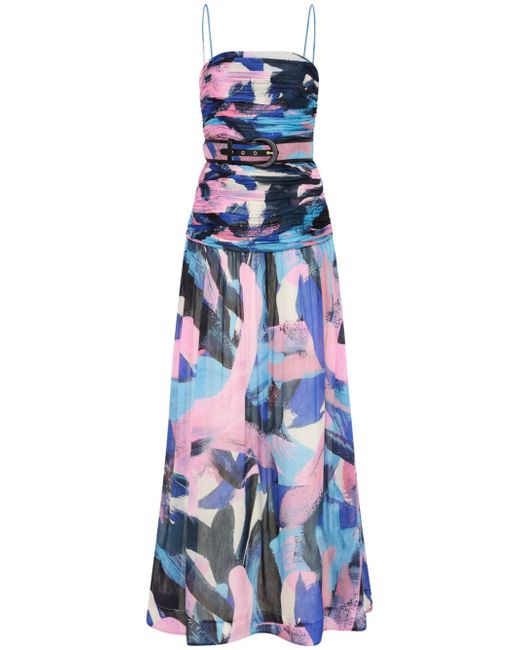 Rebecca Vallance ruched belted maxi dress