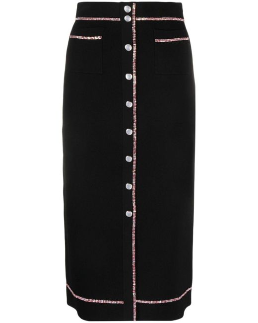 Sandro rhinestone-embellished pencil skirt
