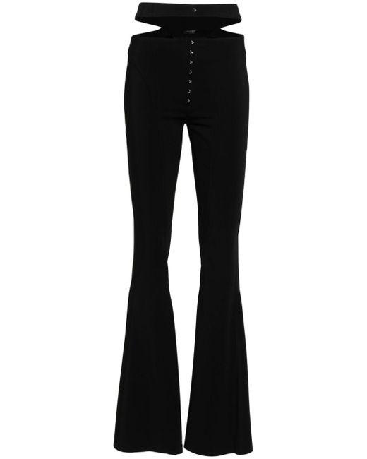 Mugler cut-out detailing flared trousers