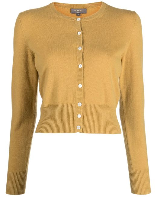 N.Peal round neck cropped cardigan