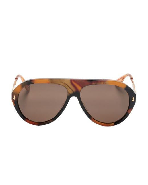 Gucci tortoiseshell navigator-frame sunglasses