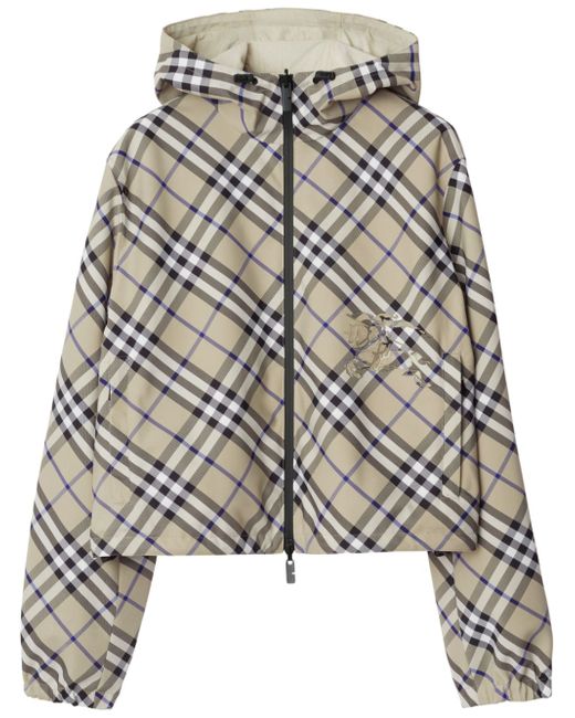 Burberry reversible cropped check jacket